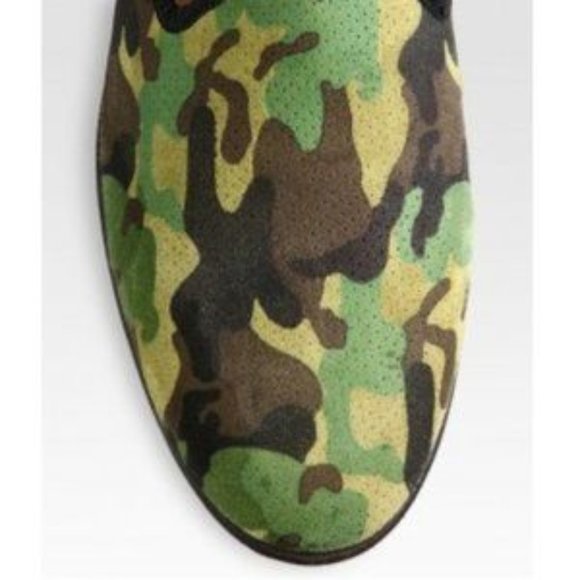 NEW! Del Toro Green Camo Suede Slippers Men\'s 8 main image 4
